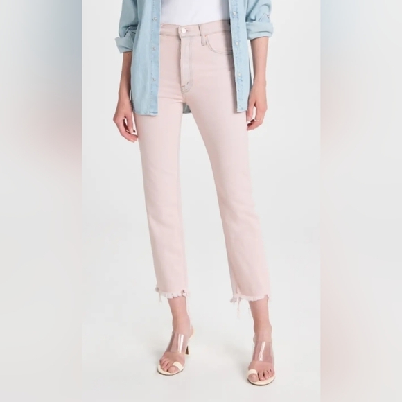 Revolve MOTHER SUPERIOR NWT The Tomcat Distressed Straight-Leg Jeans Size 24 - Picture 1 of 13